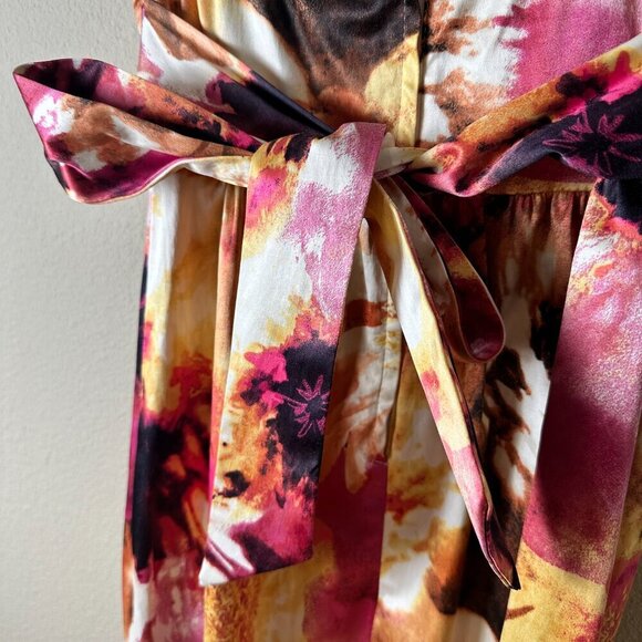 SPEECHLESS FLoral Satiny Strapless Mini Dress Size 3 - Picture 6 of 9